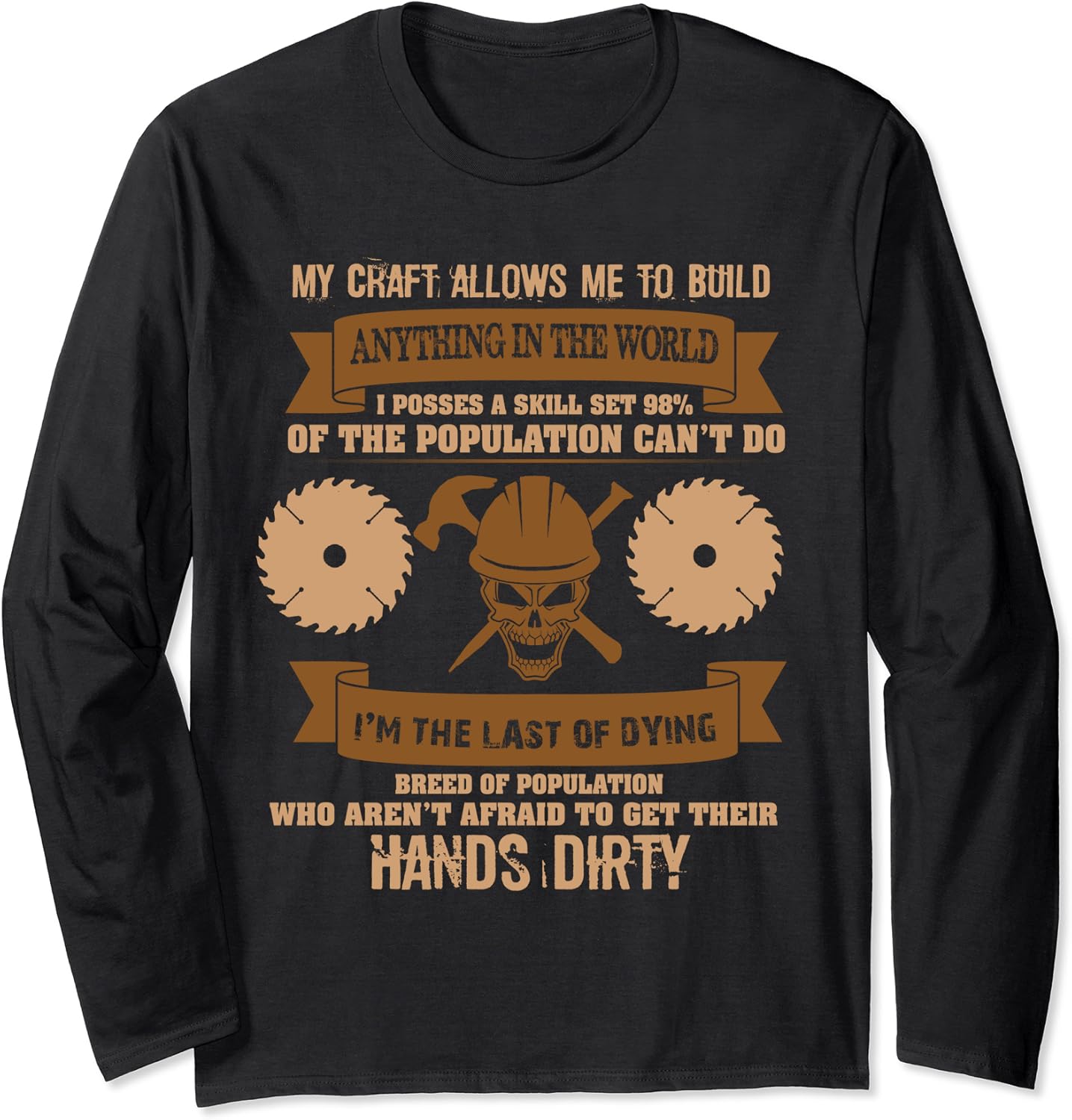 Amazon Funny t shirts for men woodworking carpenter shirt funny 長袖T